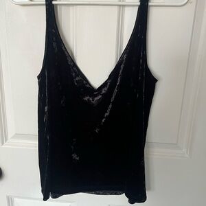 H&M Black Velvet Tank Top - Medium